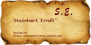 Steinhart Ernő névjegykártya