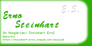 erno steinhart business card